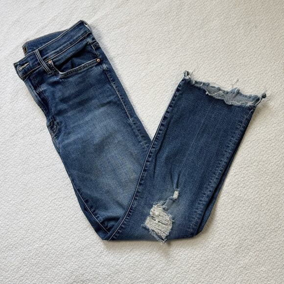 MOTHER The Insider Crop Step Chew Jeans in Dancing on Coals Size 28 - Picture 4 of 6